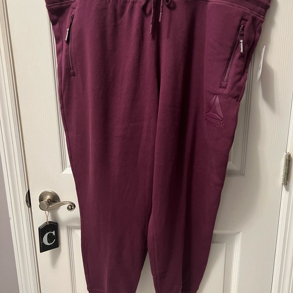Reebok Purple Joggers with Zip Pockets